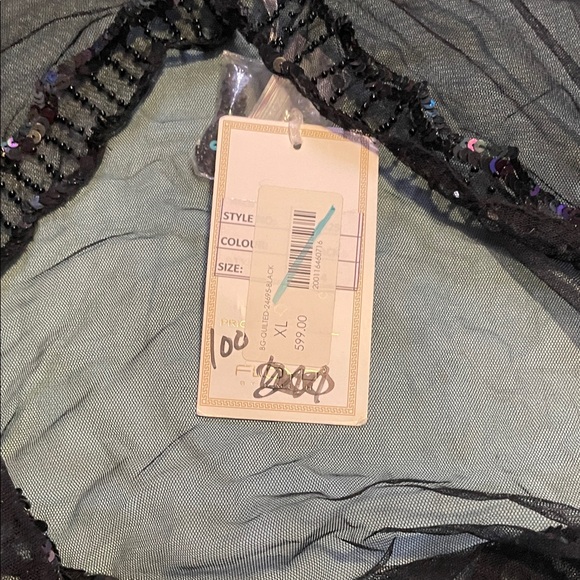 Floyd by smith Black Sheer Top with Sequin Details. New with tags. - Picture 7 of 7